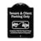 Signmission Designer Series-Tenant And Client Parking Violators Towed Away With Graph, 24" x 18", BS-1824-9751 A-DES-BS-1824-9751 - alternate 1